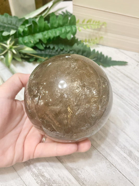 LG smoky quartz sphere